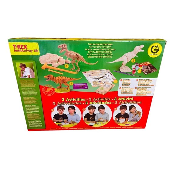 T REX by Geoworld Dinosaur Multi Activity Kit Hours of Fun Set & Toy Model Figur - Picture 5 of 7